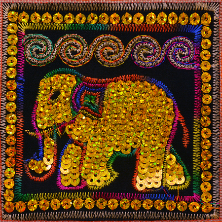 sequin embroideryの写真素材