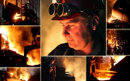 Hard work in the foundryの写真素材