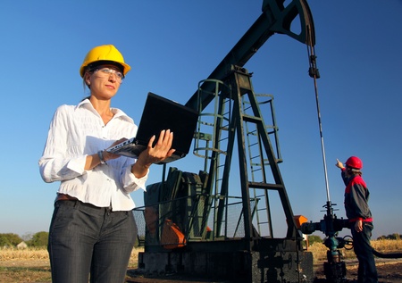 Workers in an Oilfield, teamworkの写真素材