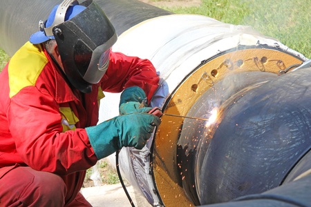 Welder at work
