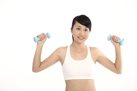 Woman lifting weightsの写真素材