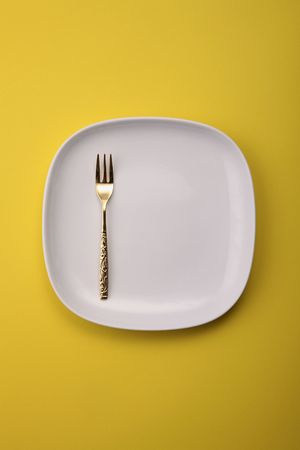Fork and plateの写真素材