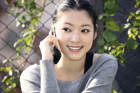 Woman talking on the phone