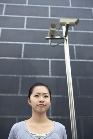Woman looking confusedの写真素材