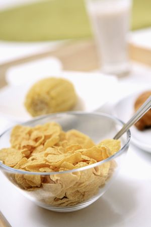 A bowl of breakfast cereal