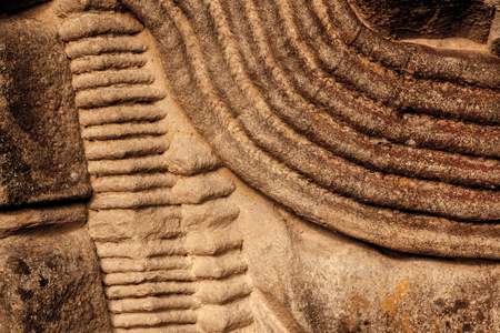 Aztec sandstone ornamental background textureの写真素材