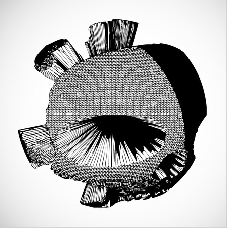 Scary creature vectorのイラスト素材