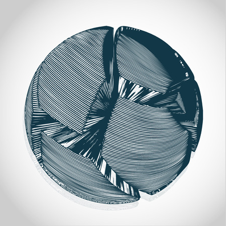 Ball vector illustration in futuristic styleのイラスト素材