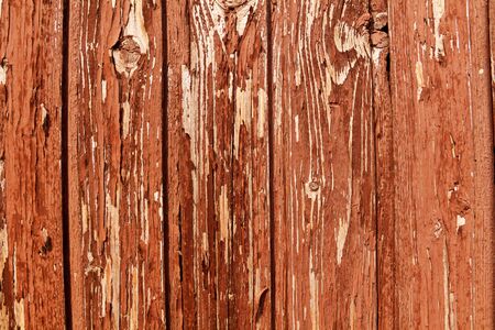 Rustic weathered wood background with knots vertical wooden boardsの写真素材