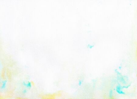 White paper texture with blue watercolor stains, background for graphicsの写真素材