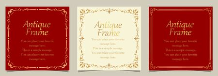 Vintage vector Set. Floral elements for design of monograms, invitations, frames menus, labels and websites. Graphic elements for design of catalogs and brochures of cafes, boutiquesのイラスト素材