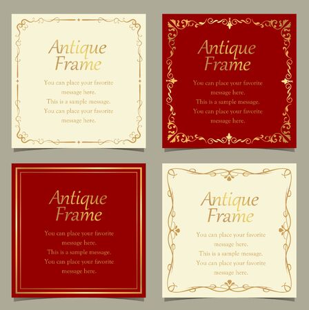 Vintage vector Set. Floral elements for design of monograms, invitations, frames menus, labels and websites. Graphic elements for design of catalogs and brochures of cafes, boutiquesのイラスト素材