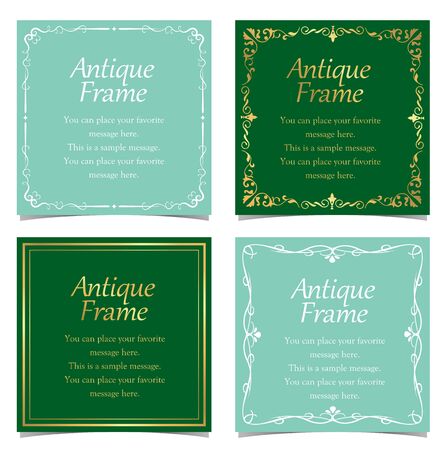 Vintage vector Set. Floral elements for design of monograms, invitations, frames menus, labels and websites. Graphic elements for design of catalogs and brochures of cafes, boutiquesのイラスト素材