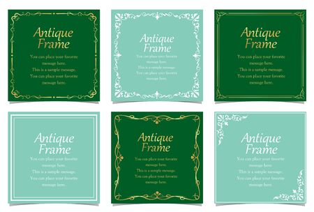 Vintage vector Set. Floral elements for design of monograms, invitations, frames menus, labels and websites. Graphic elements for design of catalogs and brochures of cafes, boutiquesのイラスト素材