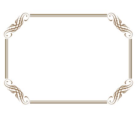 Vector set of vintage elements for design. Ornamental frames, borders, dividers, banners, arrows, monogram, corners, square, template. Pear and flower vignette. Premium gold styleのイラスト素材