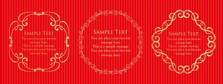 Royal monogram frame. Hand drawn crown emblem, vintage doodle sketch sign and elegant monograms. Decorative antique boutique signage border or floral ornament goldのイラスト素材