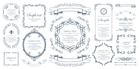 Print Decorative Beautiful Material with a Sense of Quality. Decoration. greeting card. Premium decoration. Ticket design. Antique ruled lines. High-quality box border. Design template.のイラスト素材