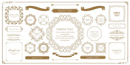 Luxury frame design, calligraphic material, luxury, templateのイラスト素材