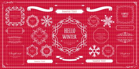 Luxury frame design, calligraphic material, luxury, templateのイラスト素材