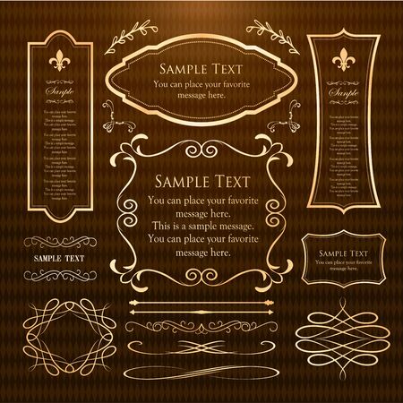Luxury frame design, calligraphic material, luxury, templateのイラスト素材