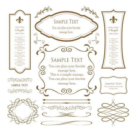 Luxury frame design, calligraphic material, luxury, templateのイラスト素材