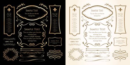 Luxury frame design, calligraphic material, luxury, templateのイラスト素材