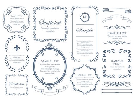 Luxury frame design, calligraphic material, luxury, templateのイラスト素材