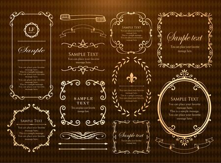 Luxury frame design, calligraphic material, luxury, templateのイラスト素材