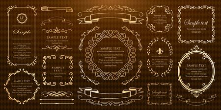 Luxury frame design, calligraphic material, luxury, templateのイラスト素材