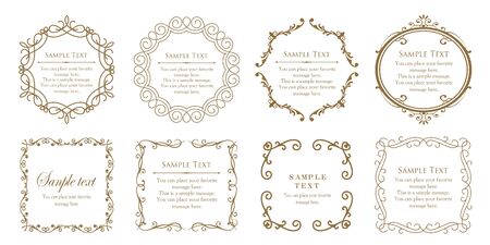 Luxury frame design, calligraphic material, luxury, templateのイラスト素材