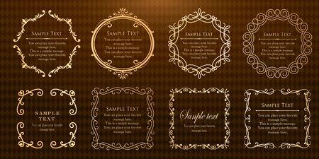 Luxury frame design, calligraphic material, luxury, templateのイラスト素材