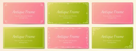 Wedding card design, Beautifully decorated card design, antique patterned frame designのイラスト素材