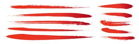 Written with a brush, Japanese style material, design element, analog touch, line written with inkのイラスト素材