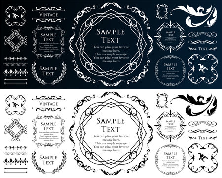 Luxury card design. Antique decorative design. Elegant edge pattern.の写真素材