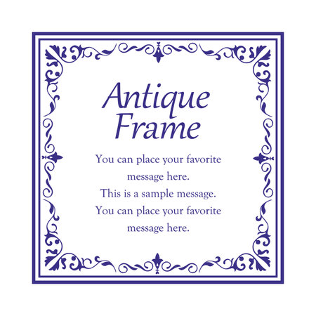 Luxury card design. Antique decorative design. Elegant edge pattern.のイラスト素材