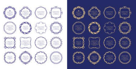 Luxury card design. Antique decorative design. Elegant edge pattern.のイラスト素材