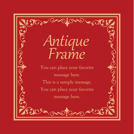 Luxury card design. Antique decorative design. Elegant edge pattern.のイラスト素材