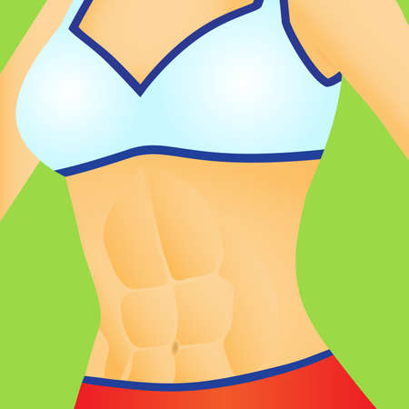 Flat Stomachのイラスト素材