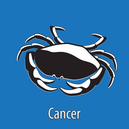 Cancer horoscope sign on isolated background. The design object icon.のイラスト素材