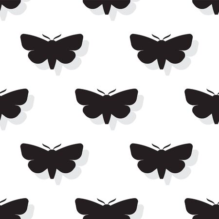 Seamless mole pattern black on white background.のイラスト素材