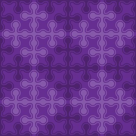 seamless abstract pattern with crosses and circles on a purple background. Vector imageのイラスト素材