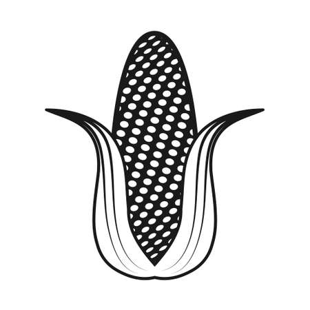 corn icon on a white isolated background.のイラスト素材