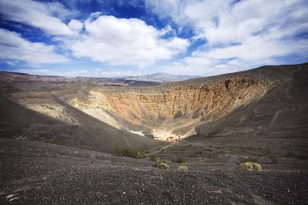 Ubehebe Crater in Death Valleyの写真素材
