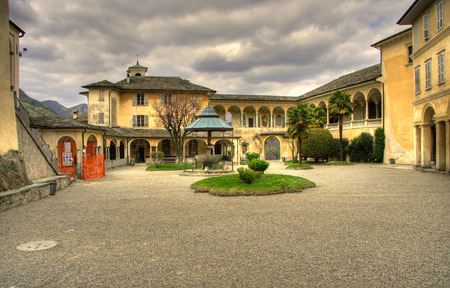 Silence and tranquility in the monastery courtyard