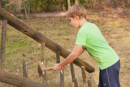 Works in the garden in  the autumn.の写真素材