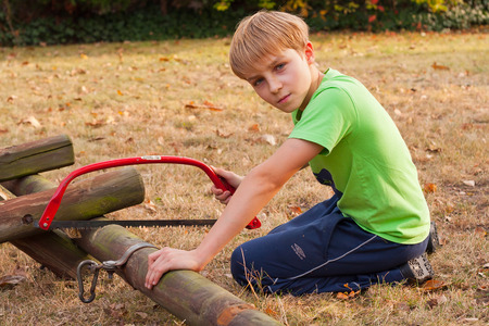 Works in the garden in  the autumn.の写真素材