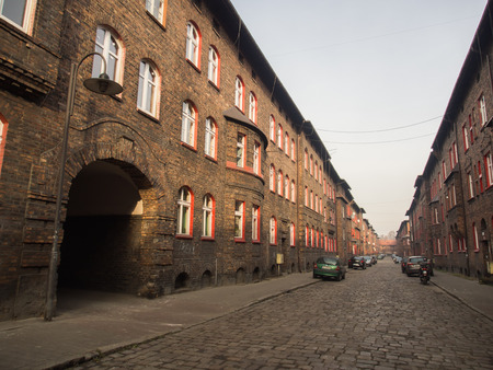 Katowice, Poland - November 05, 2015: Historic residential Buildings . Mining district of Nikiszowiecのeditorial素材