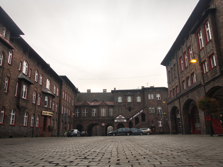 Katowice, Poland - November 05, 2015: Historic residential Buildings . Mining district of Nikiszowiecのeditorial素材