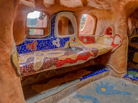 Villa de Leyva, Colombia - May 02, 2016: House of terrakotaのeditorial素材