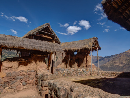 Pisac, Peru - May 19, 2016: Ruins at Pisac in Peru's Sacred Valleyのeditorial素材